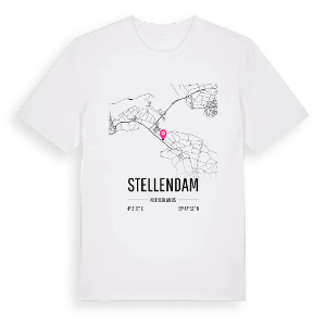 Stellendam karta t-shirt – ekologisk bomull t-shirt från Pinshirt