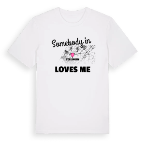 Någon i Teylingen älskar mig t-shirt – ekologisk bomull t-shirt från Pinshirt
