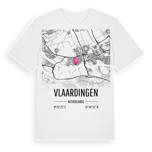 Vlaardingen karta t-shirt – ekologisk bomull t-shirt från Pinshirt
