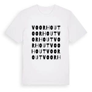 Voorhout ordlek t-shirt – ekologisk bomull t-shirt från Pinshirt