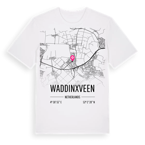 Waddinxveen karta t-shirt – ekologisk bomull t-shirt från Pinshirt