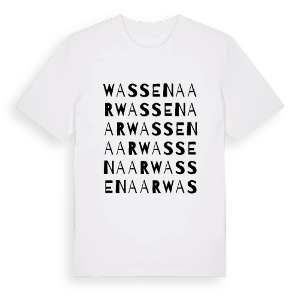 Wassenaar ordlek t-shirt – ekologisk bomull t-shirt från Pinshirt