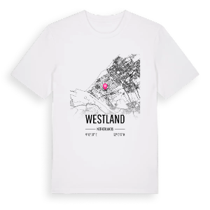 Westland karta t-shirt – ekologisk bomull t-shirt från Pinshirt
