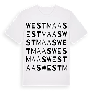 Westmaas ordlek t-shirt – ekologisk bomull t-shirt från Pinshirt