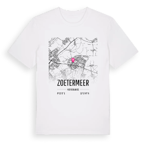 Zoetermeer karta t-shirt – ekologisk bomull t-shirt från Pinshirt