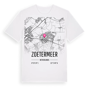 Zoetermeer karta t-shirt – ekologisk bomull t-shirt från Pinshirt