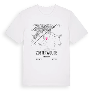 Zoeterwoude karta t-shirt – ekologisk bomull t-shirt från Pinshirt