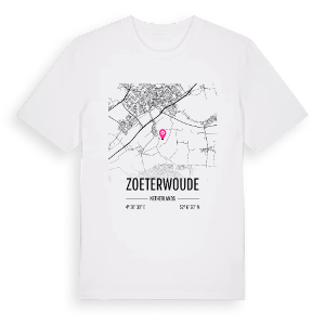 Zoeterwoude karta t-shirt – ekologisk bomull t-shirt från Pinshirt