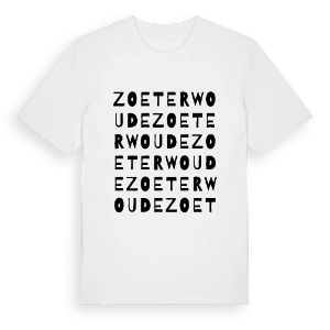 Zoeterwoude ordlek t-shirt – ekologisk bomull t-shirt från Pinshirt