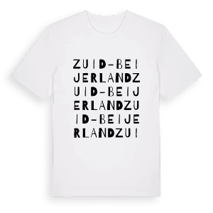 Zuid-Beijerland ordlek t-shirt – ekologisk bomull t-shirt från Pinshirt