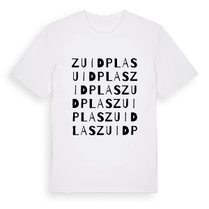 Zuidplas ordlek t-shirt – ekologisk bomull t-shirt från Pinshirt