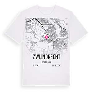 Zwijndrecht karta t-shirt – ekologisk bomull t-shirt från Pinshirt