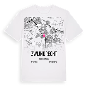 Zwijndrecht karta t-shirt – ekologisk bomull t-shirt från Pinshirt