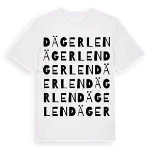 Dägerlen ordlek t-shirt – ekologisk bomull t-shirt från Pinshirt