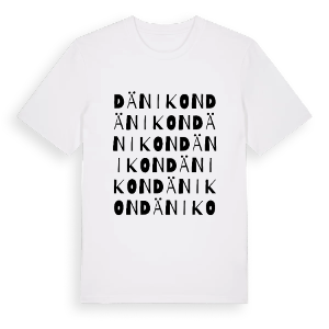 Dänikon ordlek t-shirt – ekologisk bomull t-shirt från Pinshirt