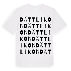 Dättlikon ordlek t-shirt – ekologisk bomull t-shirt från Pinshirt