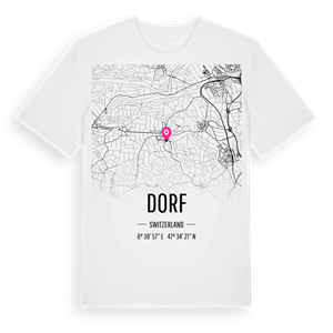 Dorf karta t-shirt – ekologisk bomull t-shirt från Pinshirt