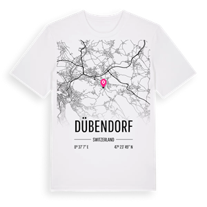 Dübendorf karta t-shirt – ekologisk bomull t-shirt från Pinshirt