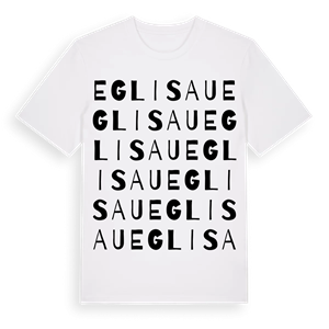 Eglisau ordlek t-shirt – ekologisk bomull t-shirt från Pinshirt