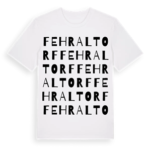 Fehraltorf ordlek t-shirt – ekologisk bomull t-shirt från Pinshirt