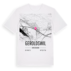 Geroldswil karta t-shirt – ekologisk bomull t-shirt från Pinshirt