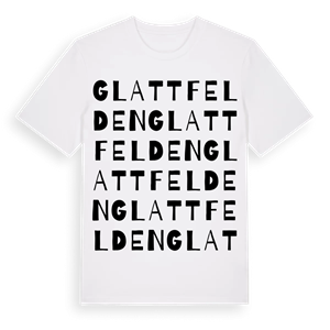 Glattfelden ordlek t-shirt – ekologisk bomull t-shirt från Pinshirt