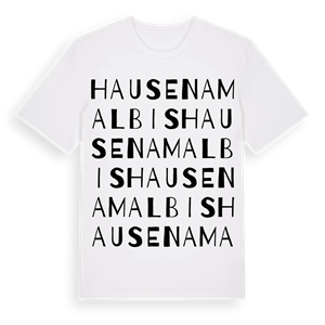 Hausen am Albis ordlek t-shirt – ekologisk bomull t-shirt från Pinshirt