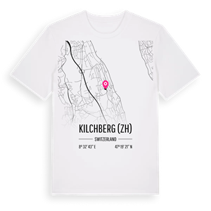 Kilchberg (ZH) karta t-shirt – ekologisk bomull t-shirt från Pinshirt