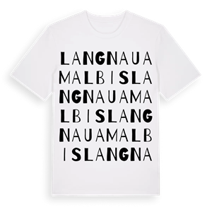 Langnau am Albis ordlek t-shirt – ekologisk bomull t-shirt från Pinshirt