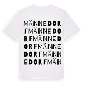 Männedorf ordlek t-shirt – ekologisk bomull t-shirt från Pinshirt