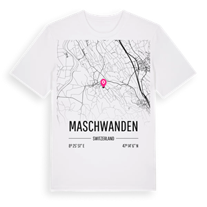 Maschwanden karta t-shirt – ekologisk bomull t-shirt från Pinshirt