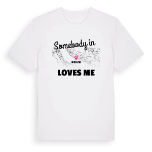 Någon i Meilen älskar mig t-shirt – ekologisk bomull t-shirt från Pinshirt