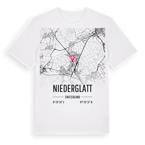 Niederglatt karta t-shirt – ekologisk bomull t-shirt från Pinshirt