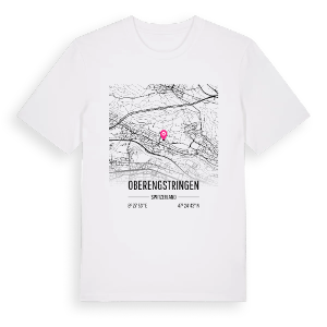 Oberengstringen karta t-shirt – ekologisk bomull t-shirt från Pinshirt