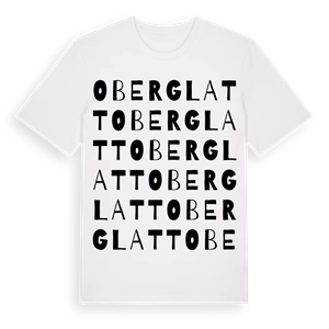 Oberglatt ordlek t-shirt – ekologisk bomull t-shirt från Pinshirt