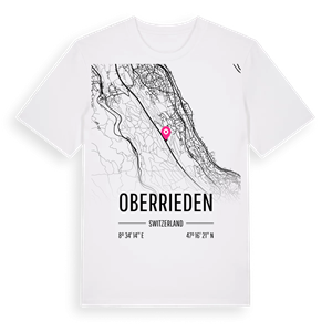 Oberrieden karta t-shirt – ekologisk bomull t-shirt från Pinshirt