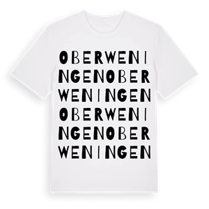 Oberweningen ordlek t-shirt – ekologisk bomull t-shirt från Pinshirt