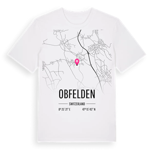 Obfelden karta t-shirt – ekologisk bomull t-shirt från Pinshirt