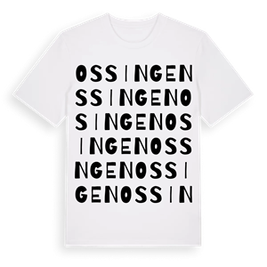 Ossingen ordlek t-shirt – ekologisk bomull t-shirt från Pinshirt