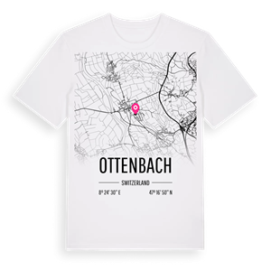 Ottenbach karta t-shirt – ekologisk bomull t-shirt från Pinshirt