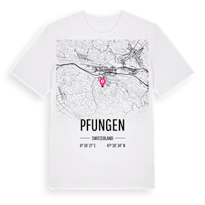 Pfungen karta t-shirt – ekologisk bomull t-shirt från Pinshirt