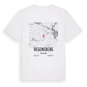 Regensberg karta t-shirt – ekologisk bomull t-shirt från Pinshirt
