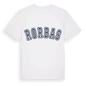 Rorbas college t-shirt – ekologisk bomull t-shirt från Pinshirt