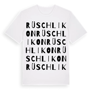 Rüschlikon ordlek t-shirt – ekologisk bomull t-shirt från Pinshirt