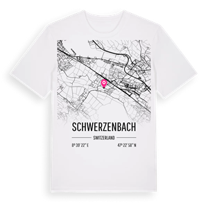 Schwerzenbach karta t-shirt – ekologisk bomull t-shirt från Pinshirt