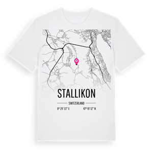 Stallikon karta t-shirt – ekologisk bomull t-shirt från Pinshirt