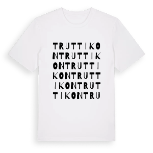 Truttikon ordlek t-shirt – ekologisk bomull t-shirt från Pinshirt