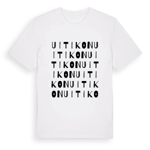 Uitikon ordlek t-shirt – ekologisk bomull t-shirt från Pinshirt