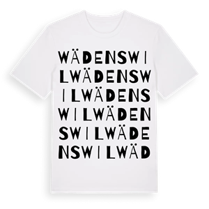Wädenswil ordlek t-shirt – ekologisk bomull t-shirt från Pinshirt
