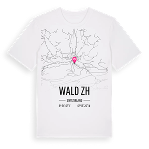 Wald ZH karta t-shirt – ekologisk bomull t-shirt från Pinshirt